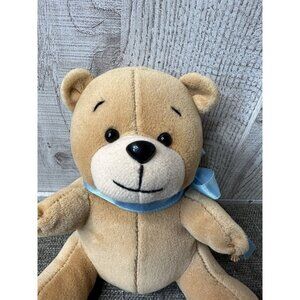 Infantino It's a Boy Brown Teddy Bear Stuffed Plush Blue Ribbon